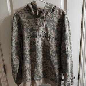 For Sale: Used Calvin Klein Jeans Digital Camo Hoodie – Size XL